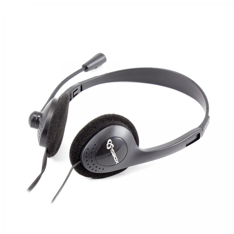 Anhoch PC Market Online - Headphones SBOX HS-201 w/Microphone Black