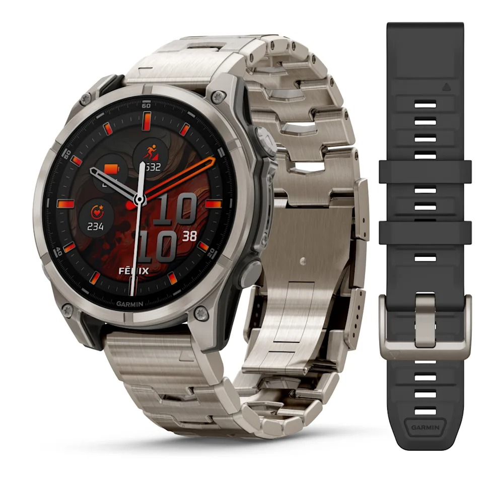 Garmin Smartwatch Fenix 8 AMOLED Sapphire Titanium 47mm w/ Titanium Bracelet
