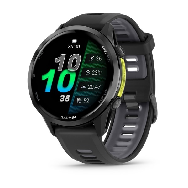 Garmin Smartwatch Forerunner 970 Carbon Gray DLC Titanium Black w/ Translucent Whitestone Band