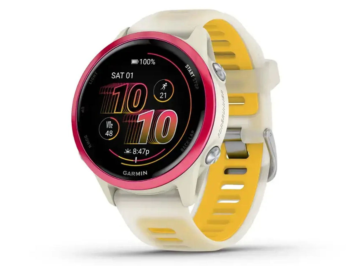 Garmin Smartwatch Forerunner 570 42mm Raspberry Aluminium w/ Translucent Bone/Mango Band