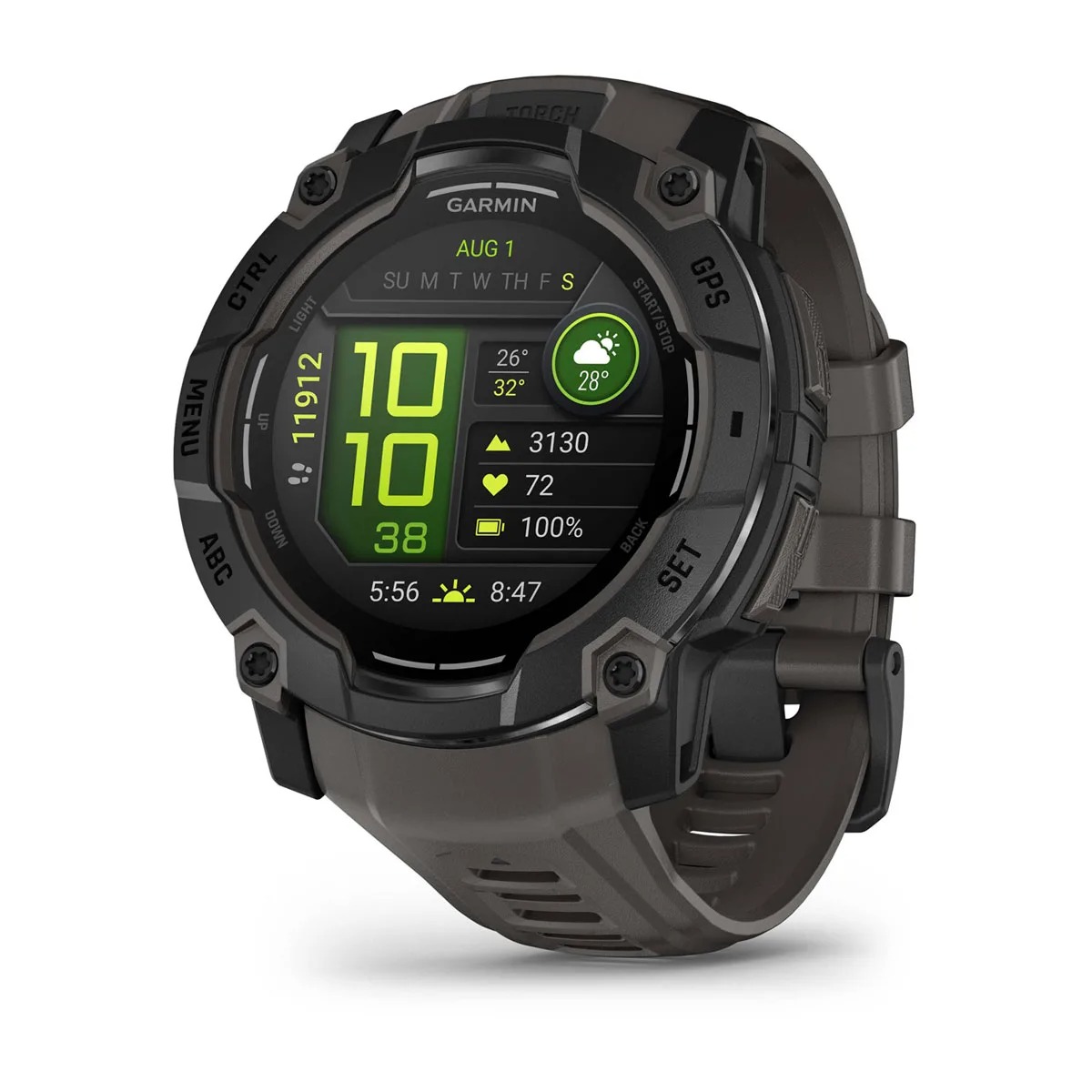 Garmin Smartwatch Instinct 3 AMOLED 50mm Black w/ Charcoal Band