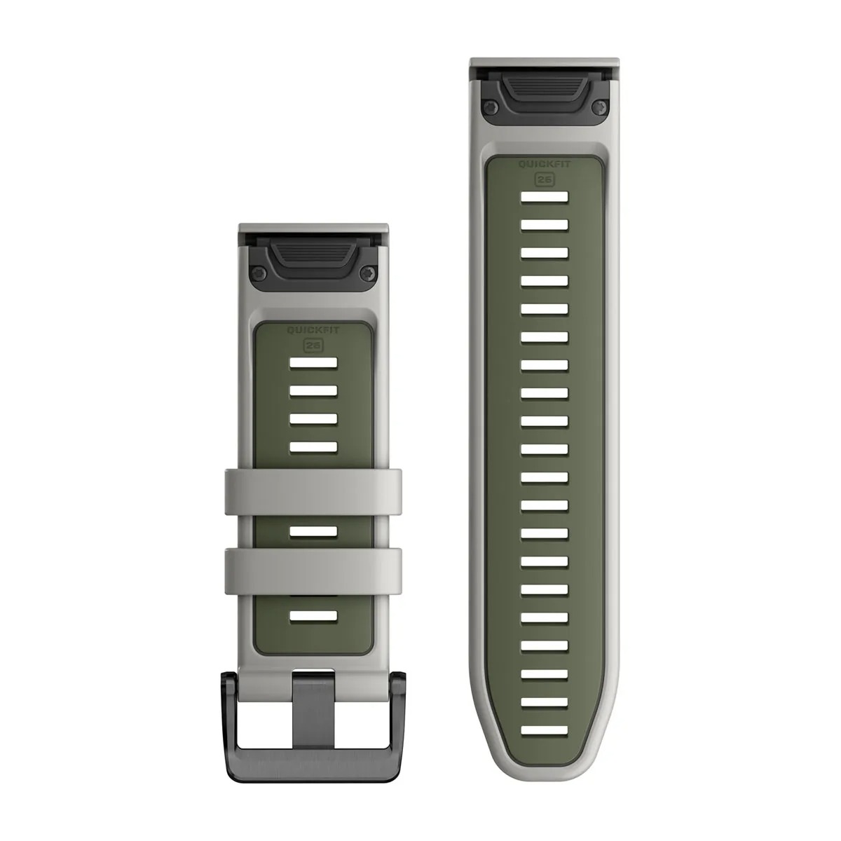 Garmin QuickFit 26mm Mist Grey/Moss Green Silicone Band