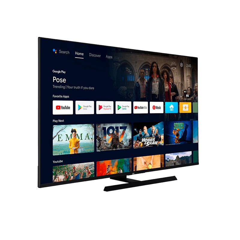 TV JVC LT50VAQ8100 50" 4K Android QLED Wifi/HDMIx3/USBx2/DVB-T/T2/C Tuner