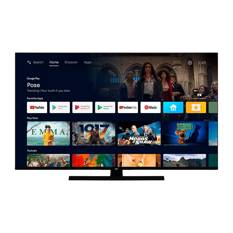 TV JVC LT50VAQ8100 50" 4K Android QLED Wifi/HDMIx3/USBx2/DVB-T/T2/C Tuner