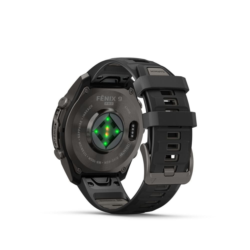 Garmin Smartwatch Fenix 9 Pro inReach 47mm Carbon Gray DLC Titanium w/ Black/Pebble Gray Band