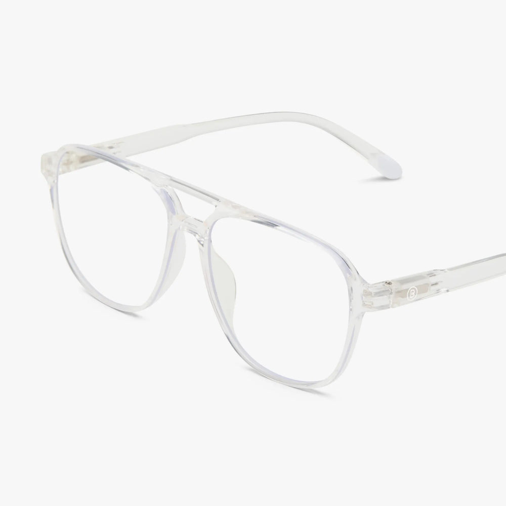 Glasses Barner Brad Glossy Crystal w/Blue Light Protection
