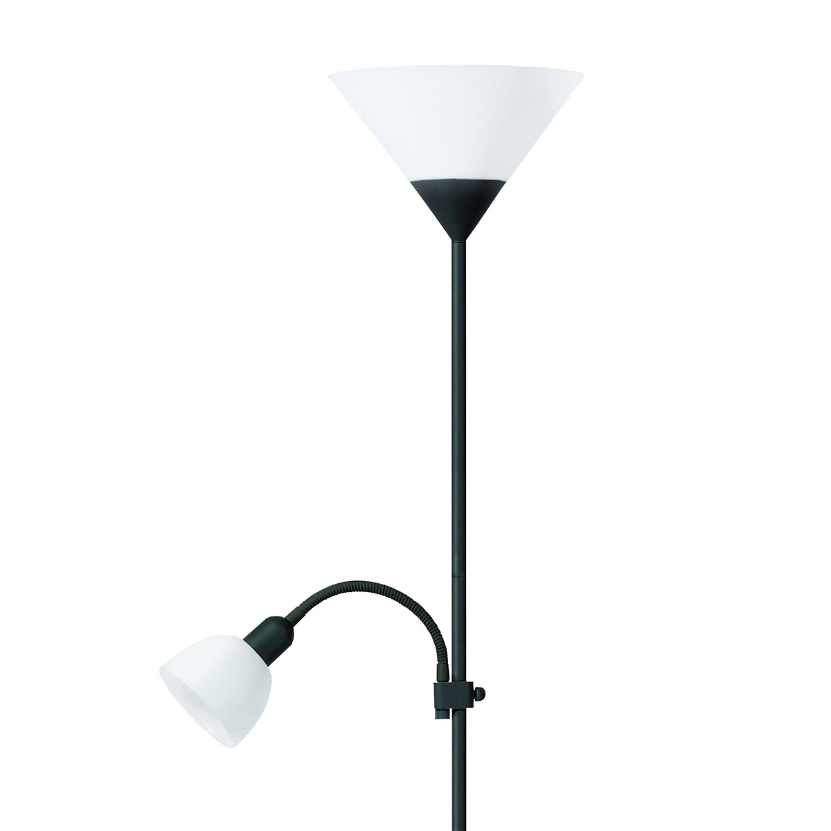 Platinet Floor Lamp E27+E14 Black