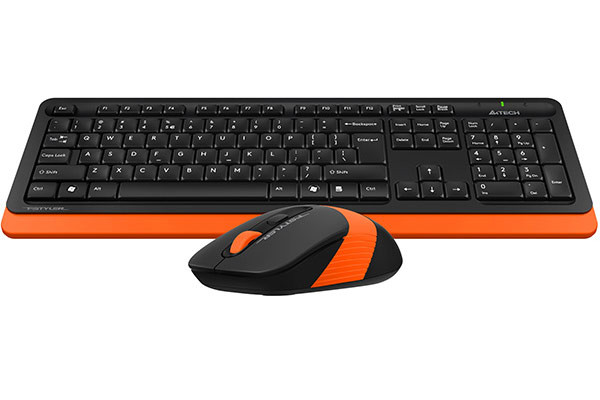 Keyboard A4 FG1010 Wireless w/Mouse Orange