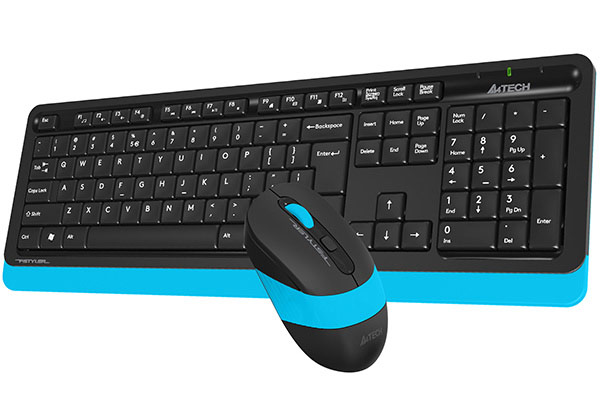 Keyboard A4 FG1010 Wireless w/Mouse Blue