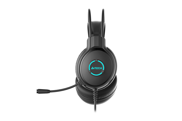 Headphones A4 FH300U Fstyler USB Neon Illuminated Black