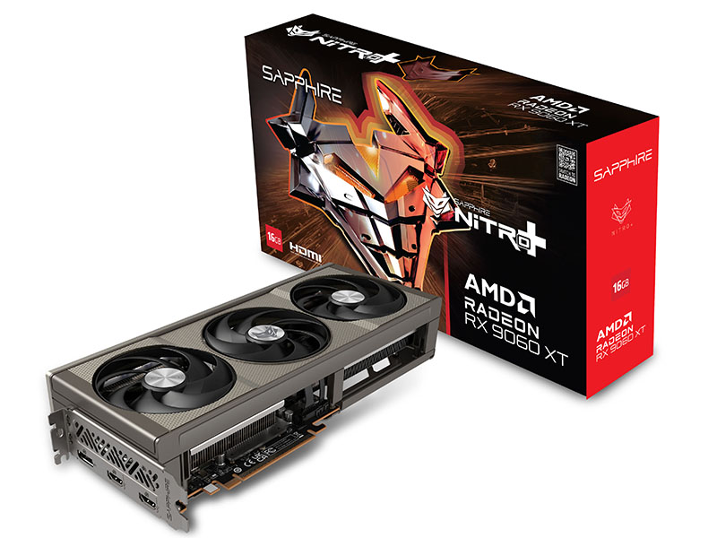 Sapphire AMD NITRO+ Radeon RX 9060 XT GAMING OC 16GB GDDR6 DP/2XHDMI Tri-X PCIe 5.0 DX12U