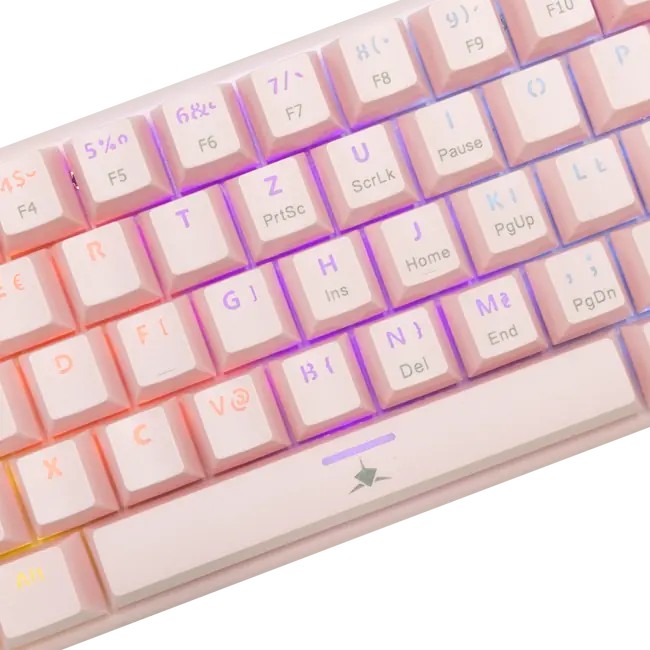 Keyboard White Shark Gaming Wakizashi 2 60% Mechanical RGB Pink Blue Switch HR