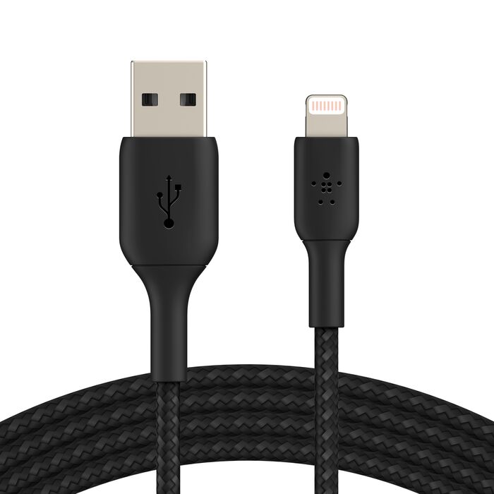 Cable USB-A 2.0 to Lightning 1m Belkin Boost Braided Black