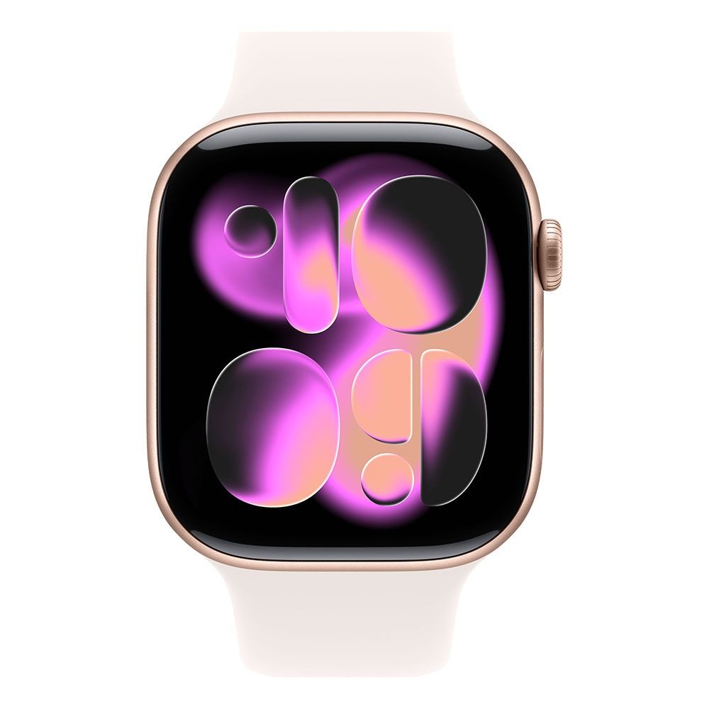 Apple Watch Series 11 GPS 46mm Rose Gold Aluminium Case with Light Blush Sport Band S-M