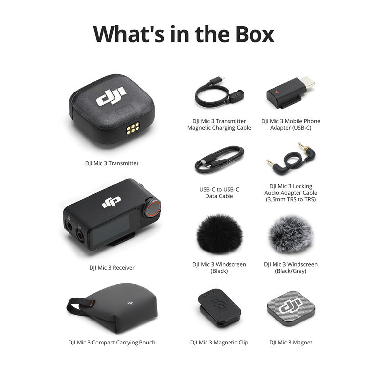 Microphone DJI Mic 3 (1 TX + 1 RX)
