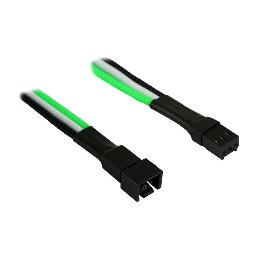 Cable Nanoxia molex 3-pin extension m/f, 30 cm, single, gray/white/black
