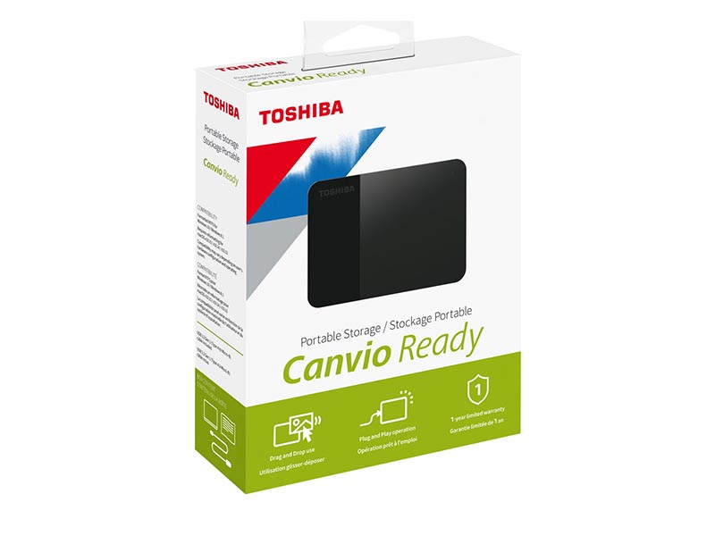 HDD External 2.5" 2TB USB 3.2 Gen 1 Toshiba Canvio Ready