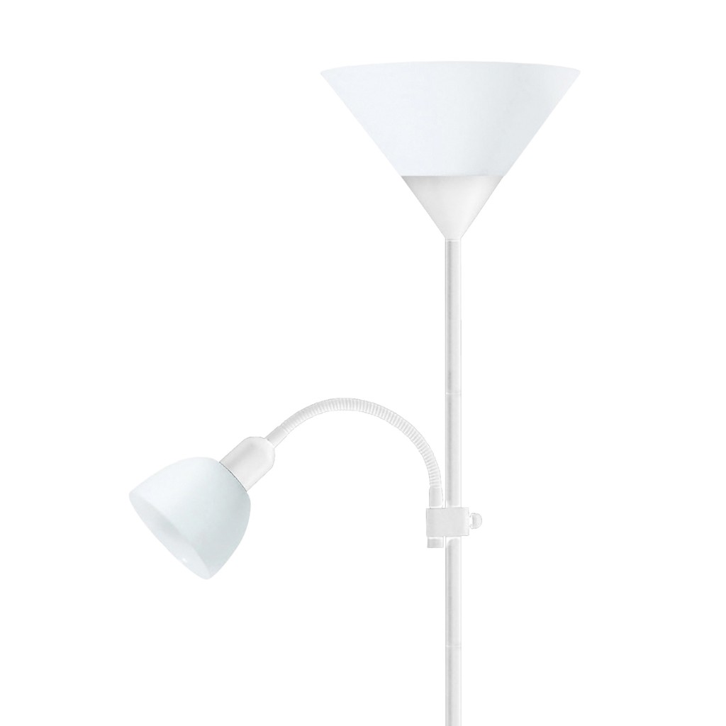 Platinet Floor Lamp E27+E14 White