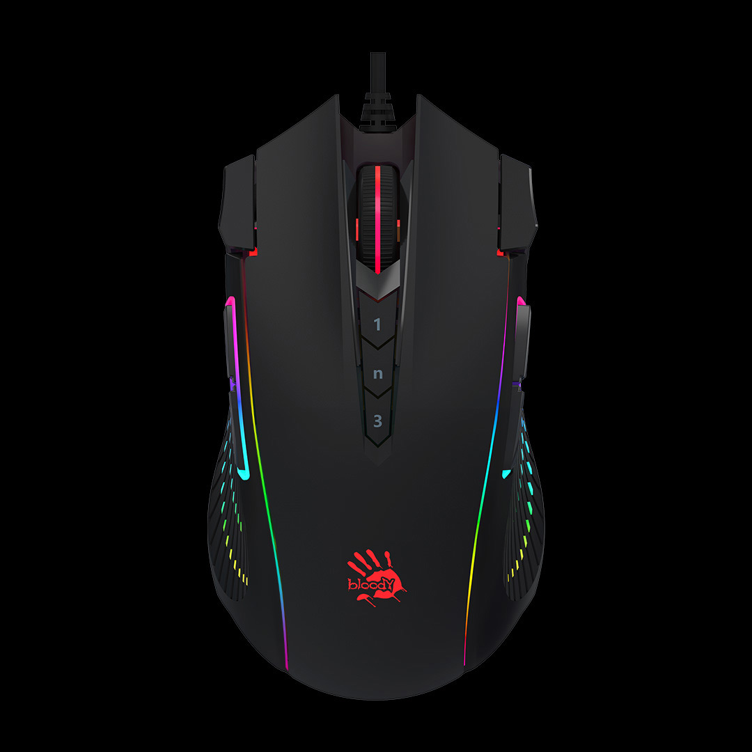 Mouse A4 J90S Bloody Gaming Light Strike USB Stone Black Activated