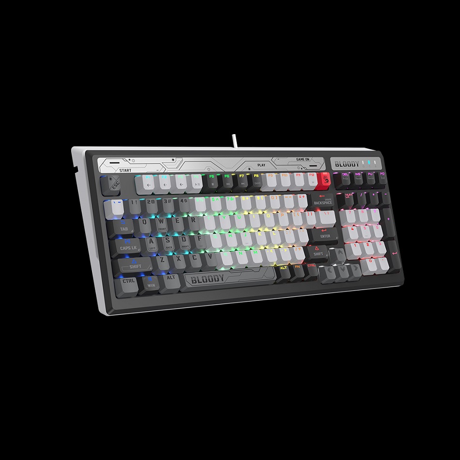 Keyboard A4 Bloody Gaming B950 Mechanical RGB Warrior Grey Brown Switch