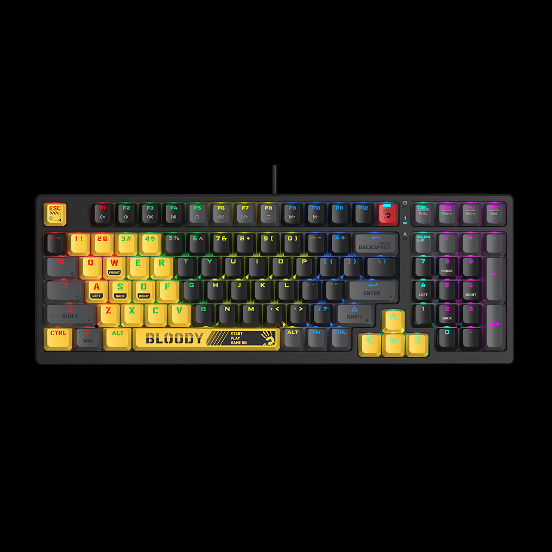 Keyboard A4 Bloody Gaming S98 Mechanical RGB Sports Lime BLMS Red Switch