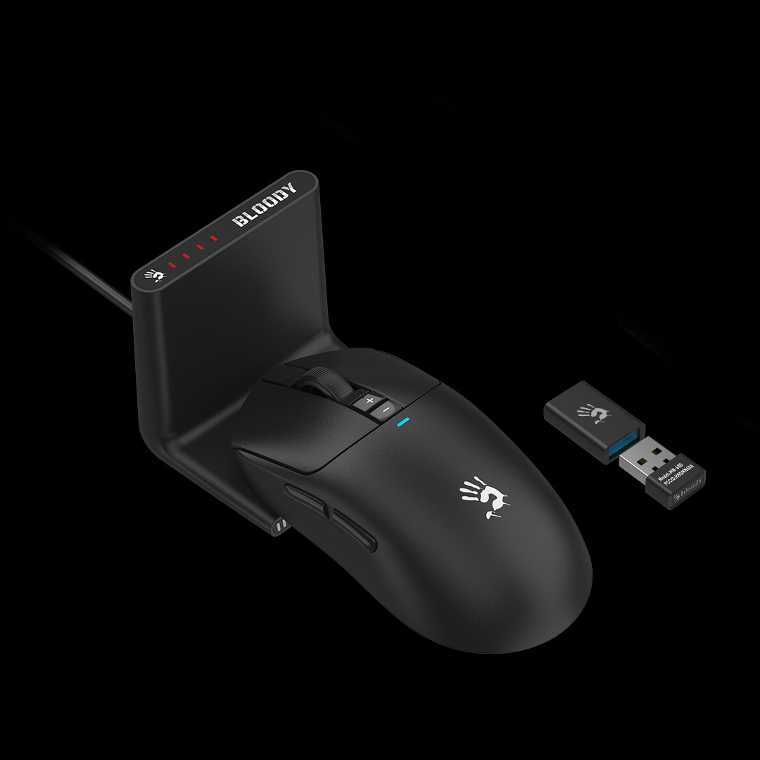 Mouse A4 R72 Ultra Duo Bloody Gaming Wireless Black