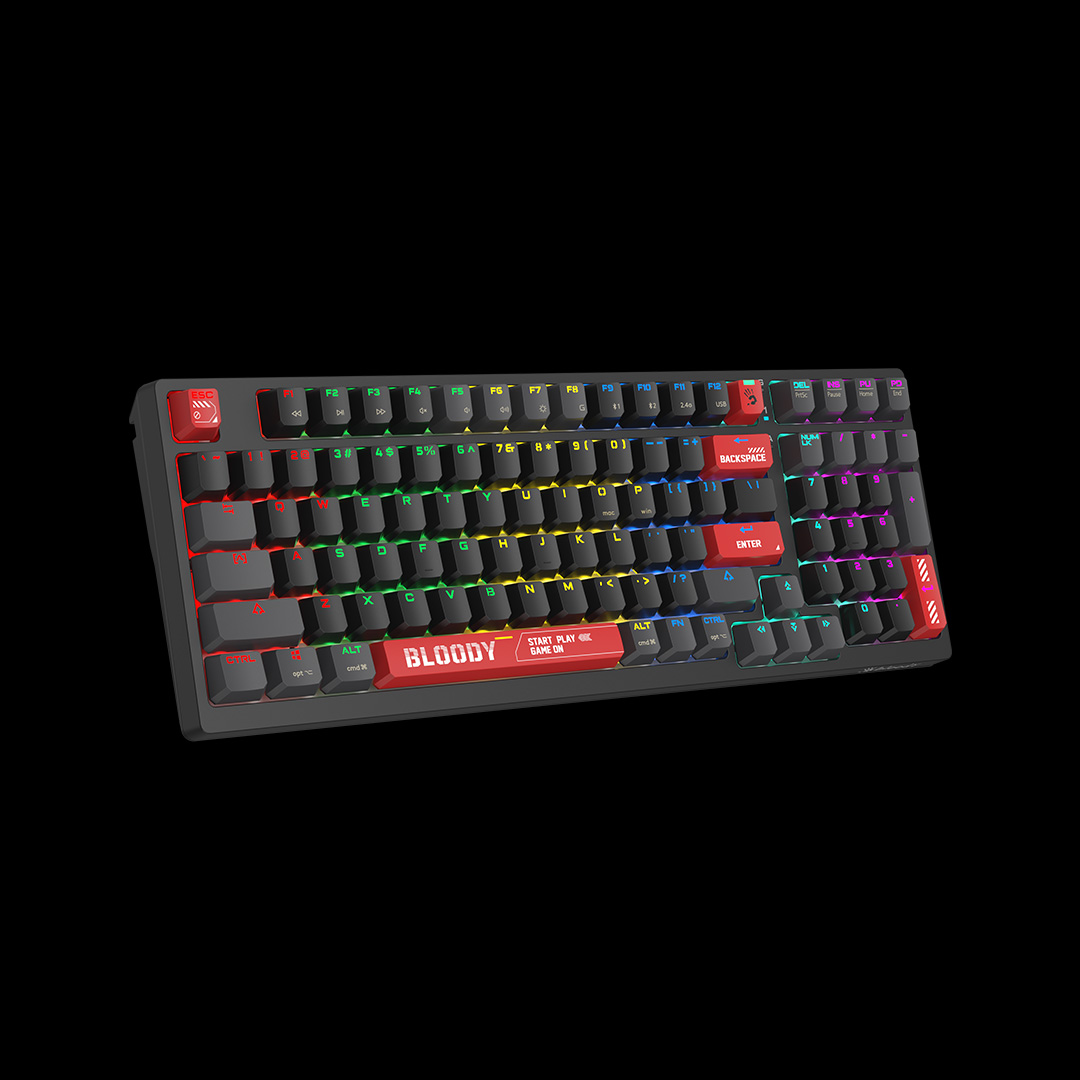 Keyboard A4 Bloody Gaming WS98 Wireless/Bluetooth Sports Red Mechanical Red