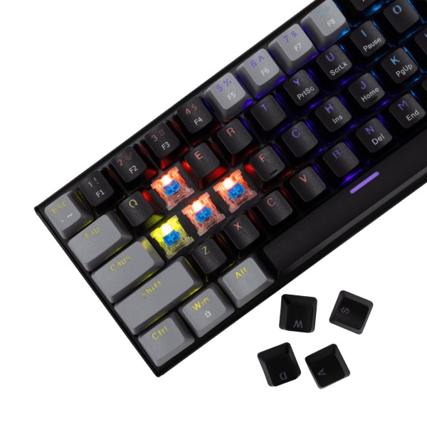 Keyboard White Shark Gaming Wakizashi 2 60% Mechanical RGB Black/Grey Blue Switch