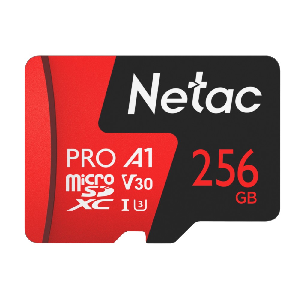Secure Digital Micro Netac 256GB P500 Extreme Pro SDXC/SDHC cl10 U1 V30 90MB Read