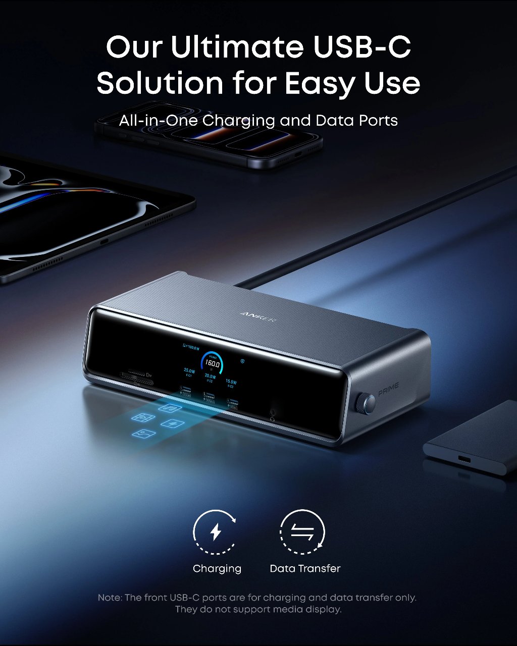 Anker Prime Docking Station (14-in-1, Triple Display, DisplayLink)