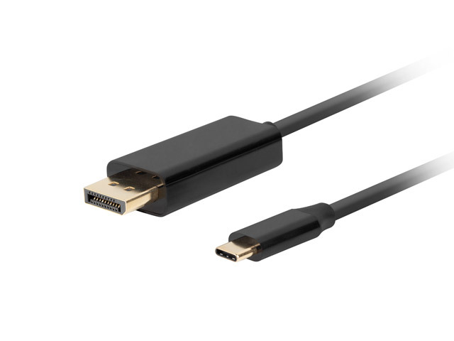 Cable USB Type-C to DisplayPort 4K Lanberg 1.8m Black