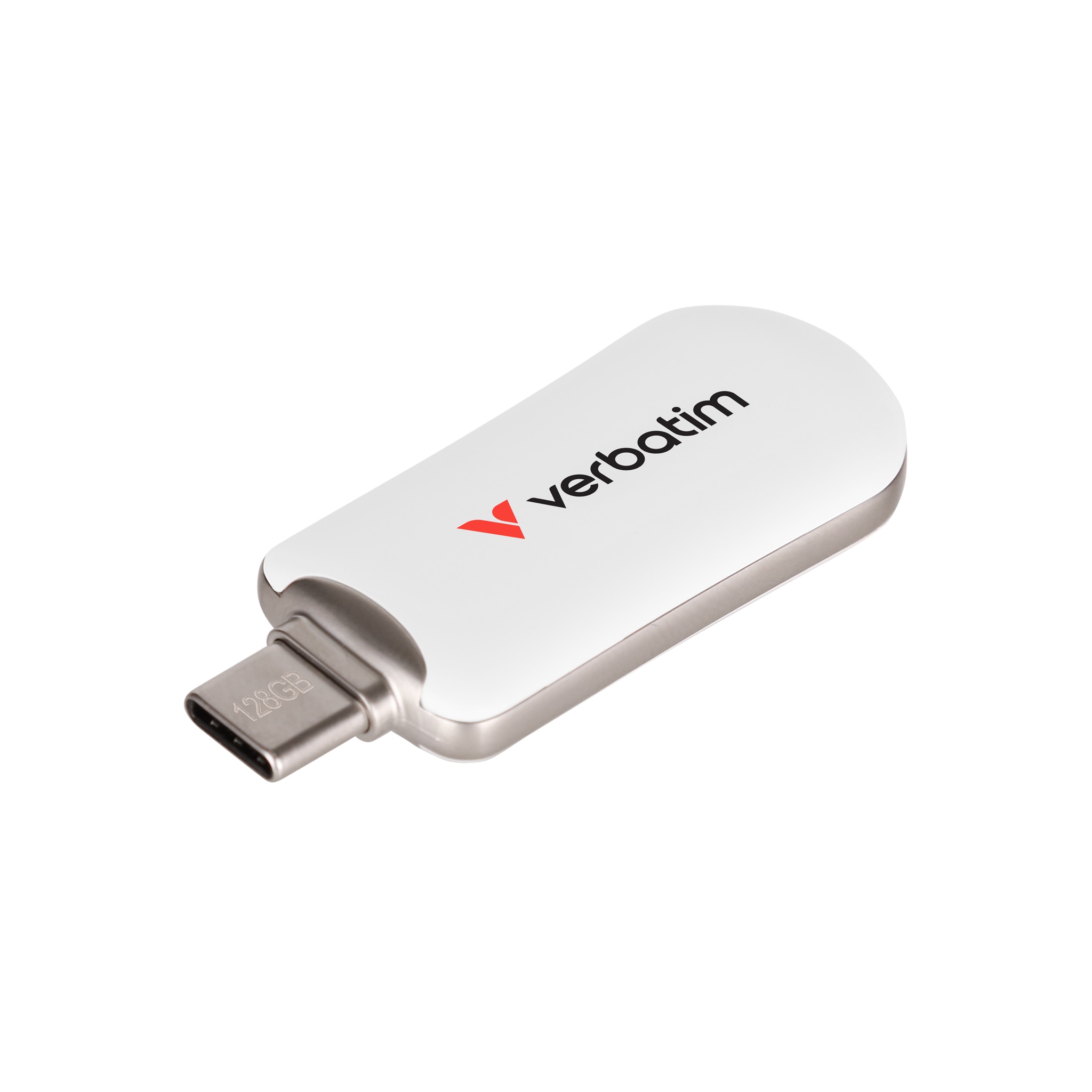 USB Drive Type-C 128GB Verbatim Plectra White