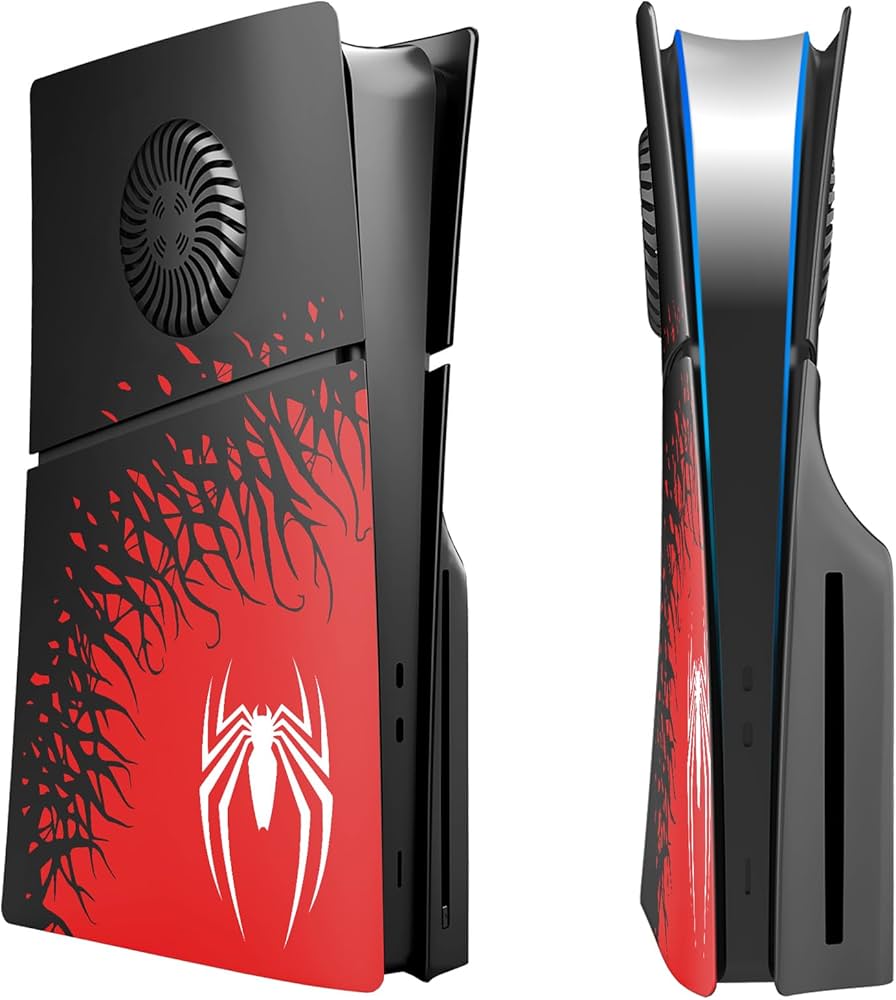 Faceplate for Playstation 5 PS5 SLIM Disc Edition - Spider-Man 2 w/Heat Dissipation Holes