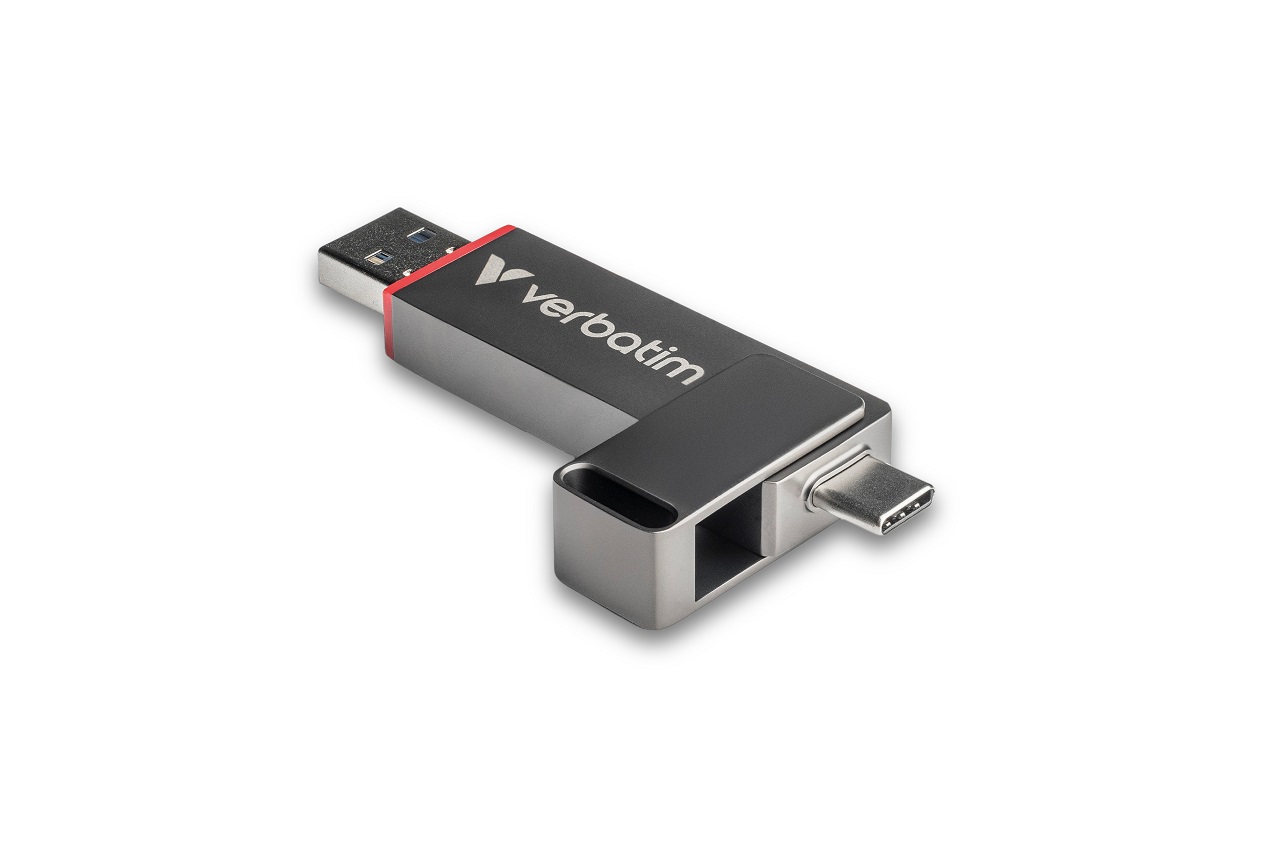 USB Drive 256GB Verbatim Dual QuickStick 3.2 USB-A/Type-C 530MBs/470MBs
