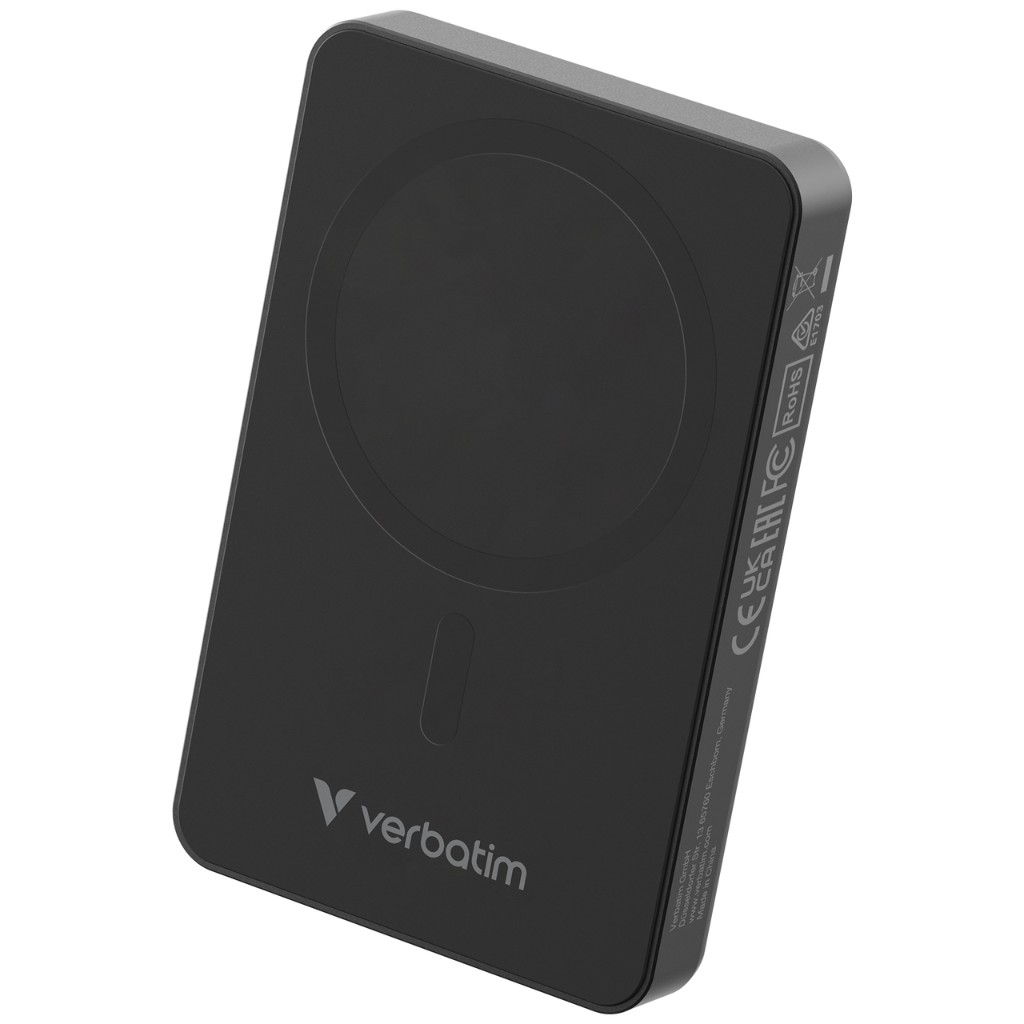 Power Bank Verbatim Charge'N'Go Essential Magnetic Wireless 10000mAh Black