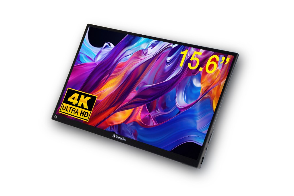 Monitor 15.6” Verbatim Portable Touchscreen Ultra HD 4K, IPS, USB-C,USB,HDMI,Headphone Jack