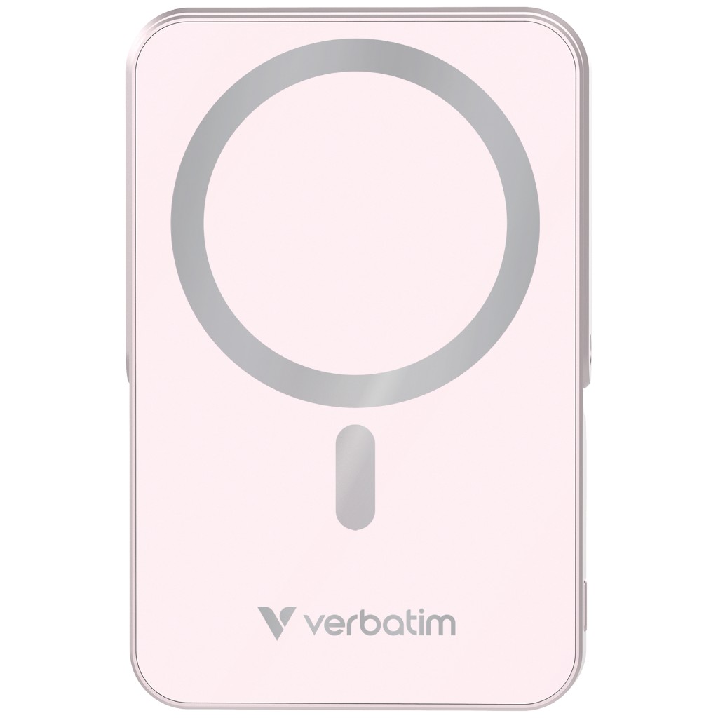 Power Bank Verbatim Charge'n'Go with Stand 10000mAh Magnetic Wireless Charging Pink