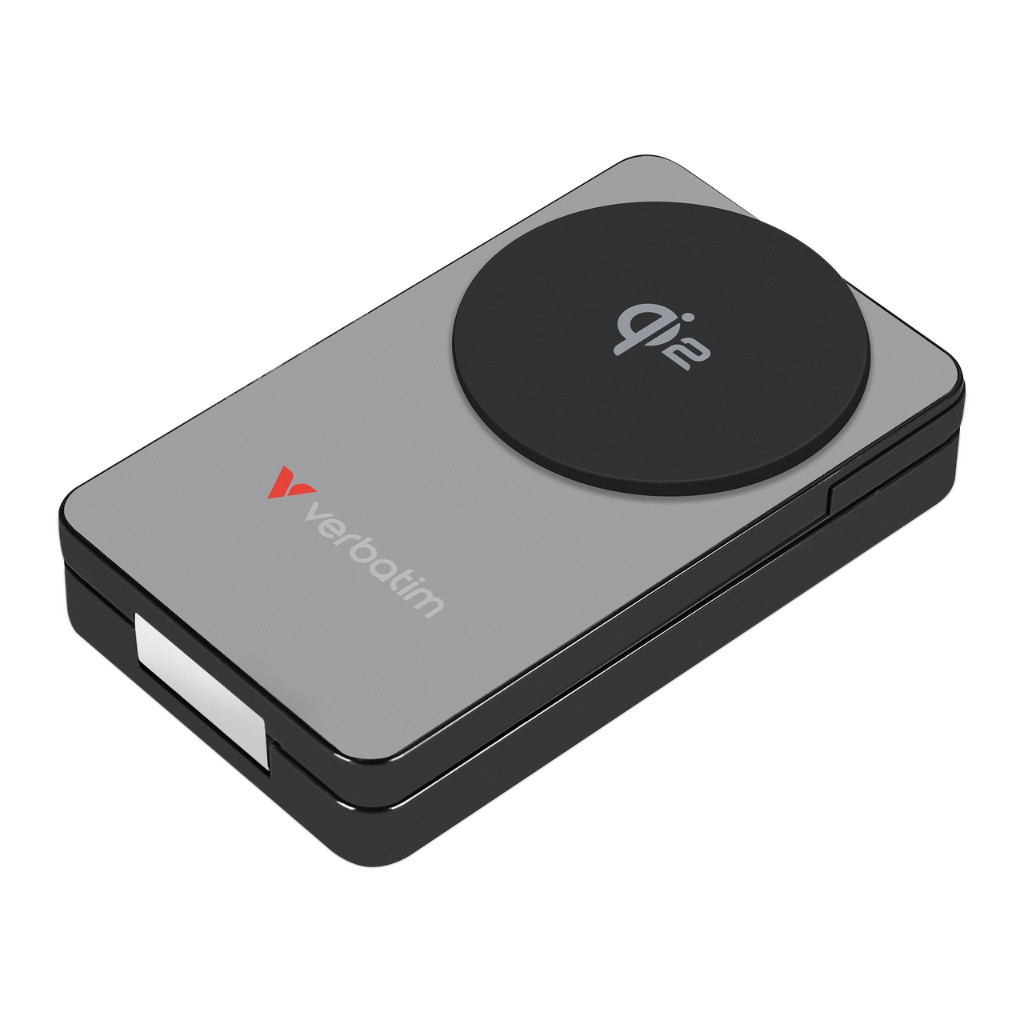 Power Bank Verbatim 3 in 1 Apple Watch + Earbuds + Phone 10000mAh Magnetic Wireless Charging Grey