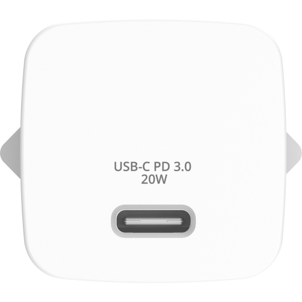 USB Universal Power Charger Verbatim 20W Type-C PD 3.0 White w/Cable