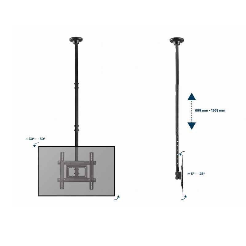 TV Ceiling Mount Gembird 32"-70" Full Motion