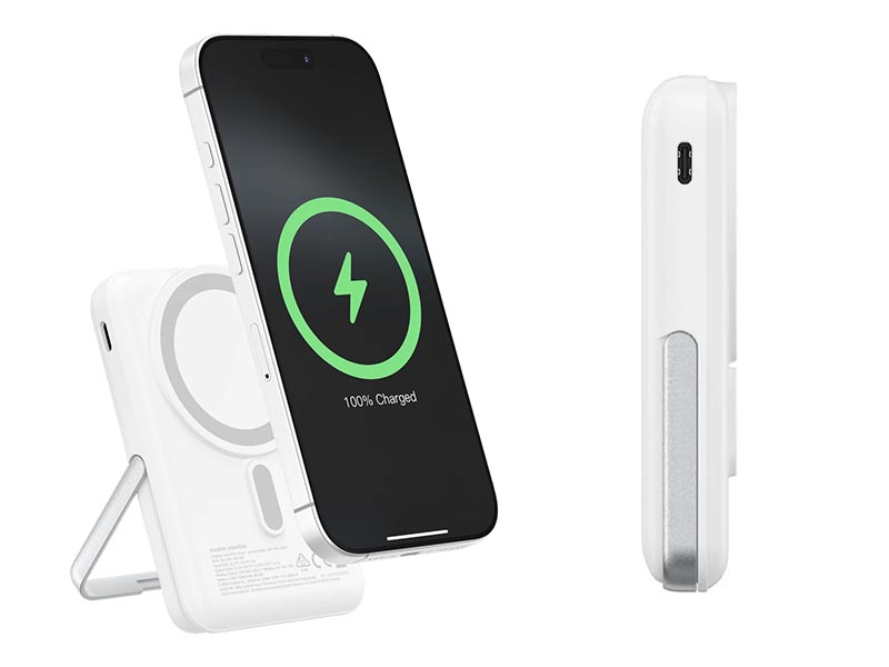 Power Bank ZAGG Mophie Essentionals Wireless 10K MagSafe With Stand 10000mAh White