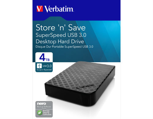 HDD External 3.5" 4TB USB 3.0 Verbatim Store 'n' Save