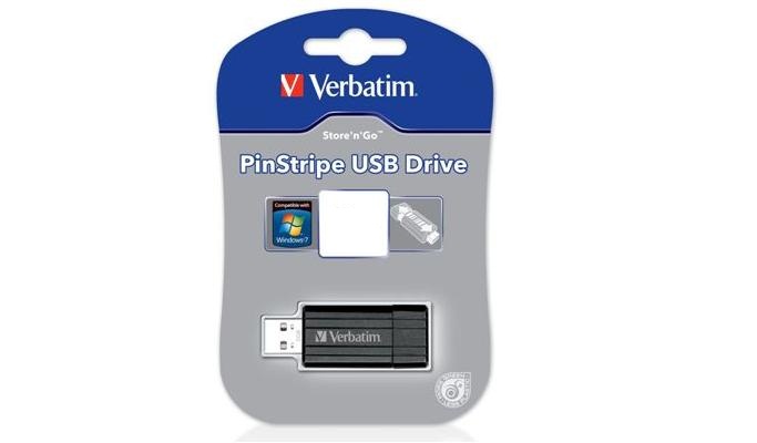 USB Drive 128GB Verbatim Pinstripe Black USB 2.0