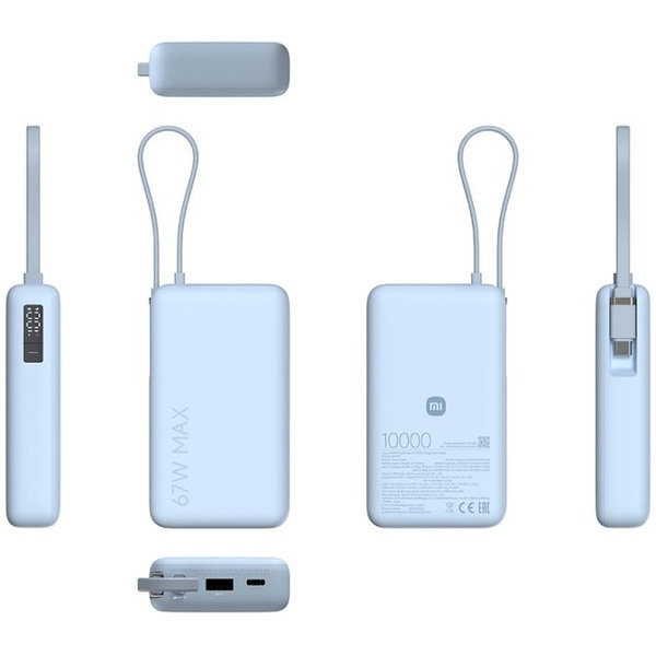 Power Bank Xiaomi 67W Fast Charge 10000mAh w/ Integrated Cable Blue