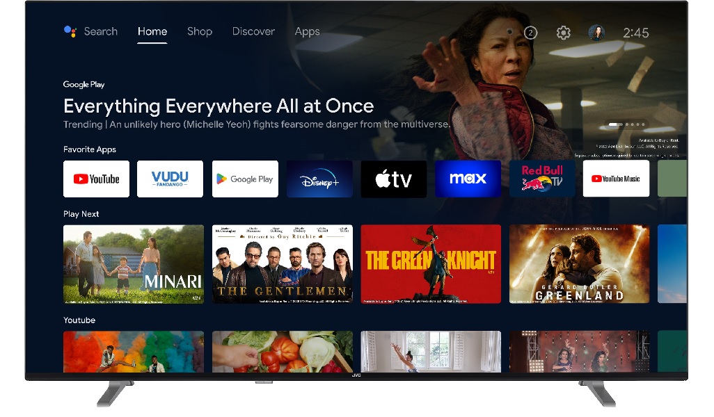 TV JVC LT-55VAQ3300 4K ANDROID QLED