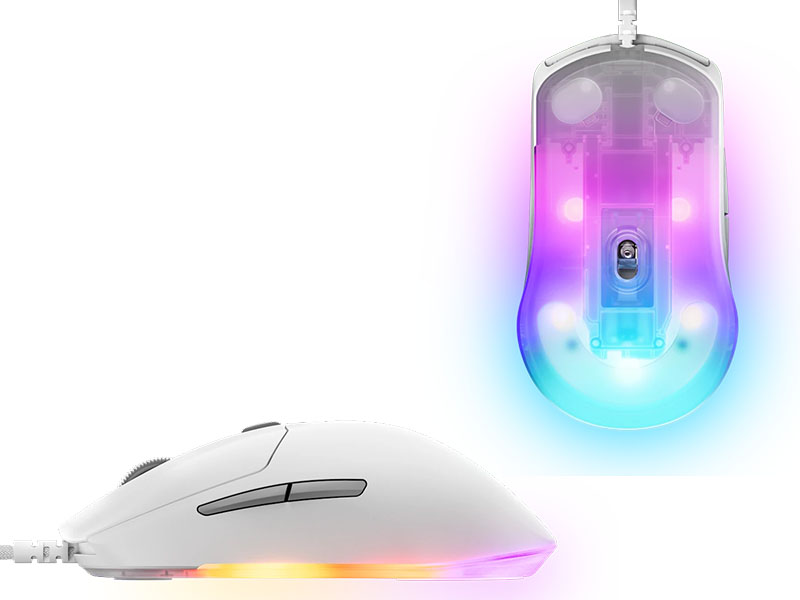 Mouse SteelSeries Rival 3 Gen 2 Gaming Optical 6-button Symmetrical RGB White