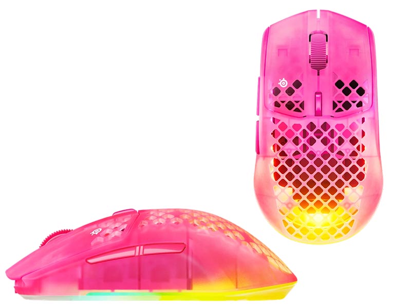 Mouse SteelSeries Aerox 3 Gen 2 Wireless/Bluetooth Gaming Optical RGB, AquaBarrier IP54, MagentaHaze