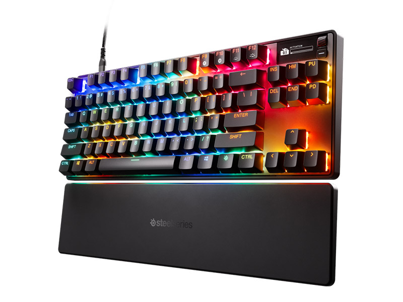 Keyboard SteelSeries Apex Pro TKL Gen 3 Black Mechanical Gaming OmniPoint Adjustable Switch, OLED