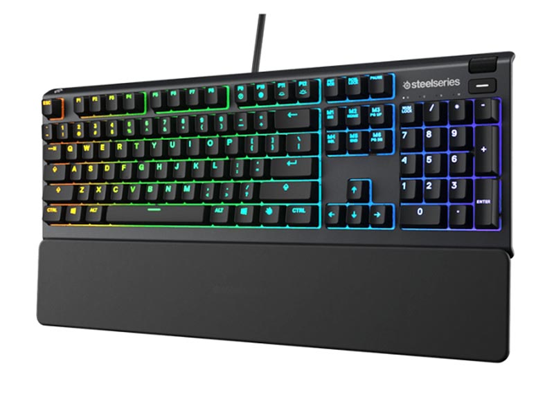 Keyboard SteelSeries Apex 3 Gaming Water Resistant, Whisper quiet switches, 10-Zone RGB Illuminated