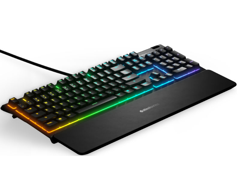 Keyboard SteelSeries Apex 3 Gaming Water Resistant, Whisper quiet switches, 10-Zone RGB Illuminated